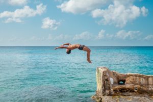 cliff diving